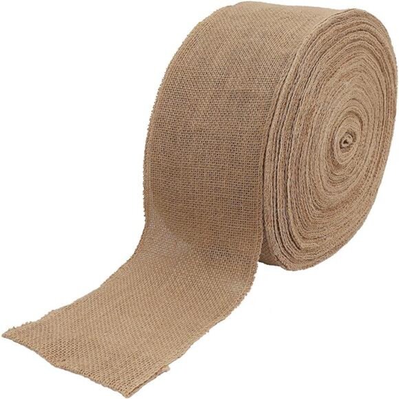 6 Inch Wide 27 Yards Burlap Ribbon, Natural Jute Fabric Ribbon, Crafts - Picture 4 of 8